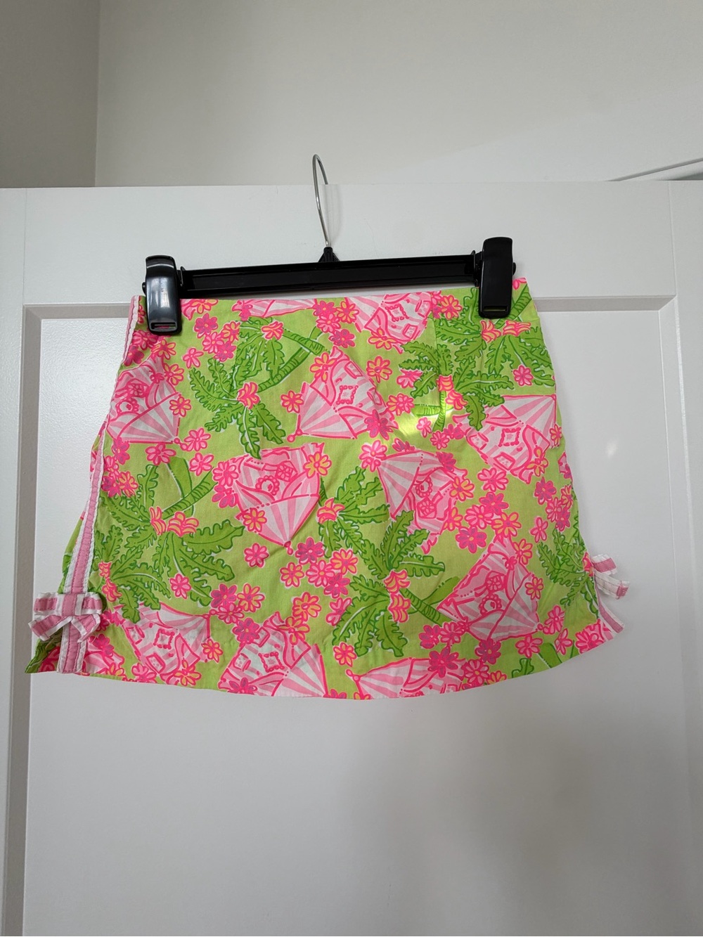 Lilly Pulitzer Girl’s Skort Size 14 - Pink & Lime Floral Mini Skirt - Bx2